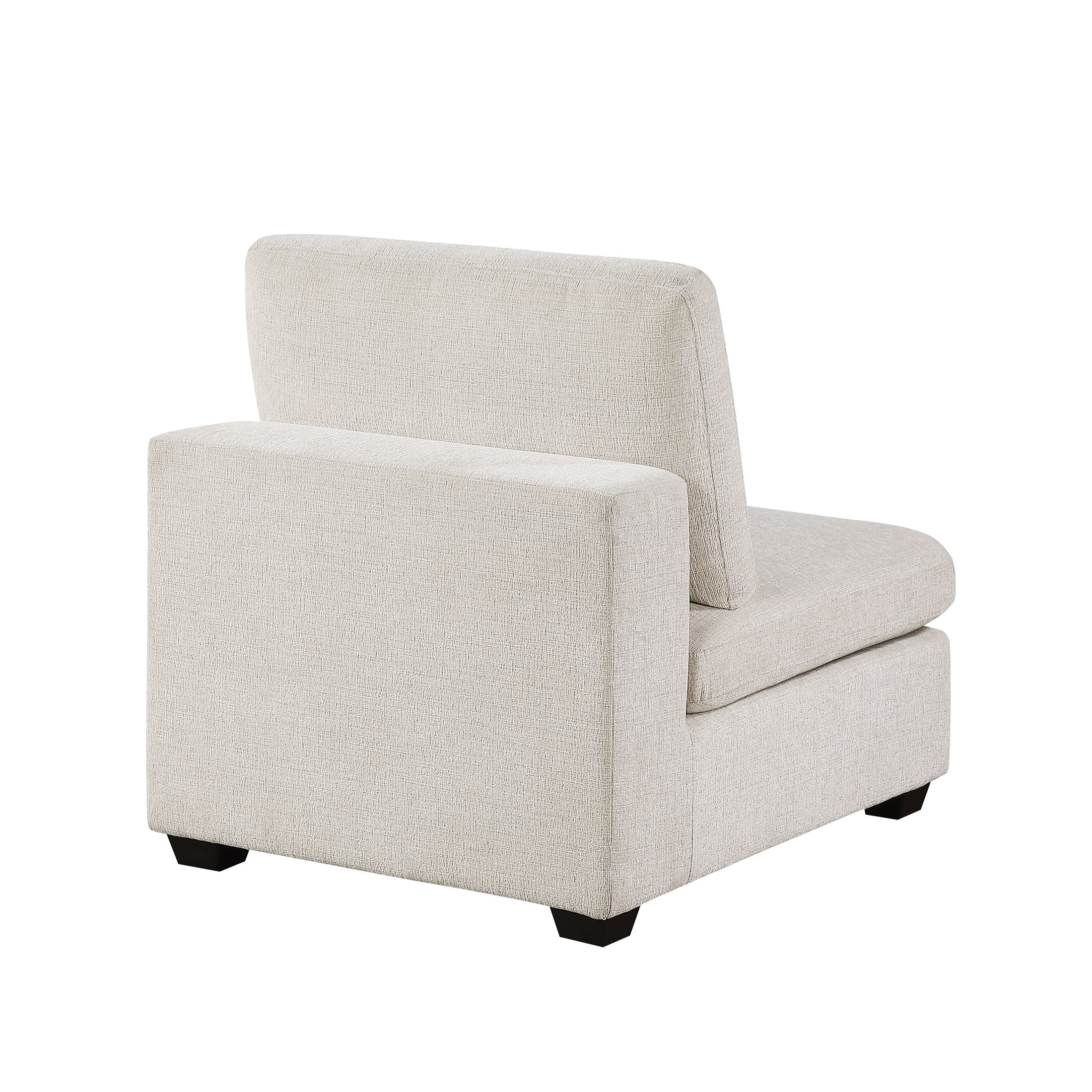 OakvillePark Crestiva Chenille Modular Unit-Armless Chair, Beige