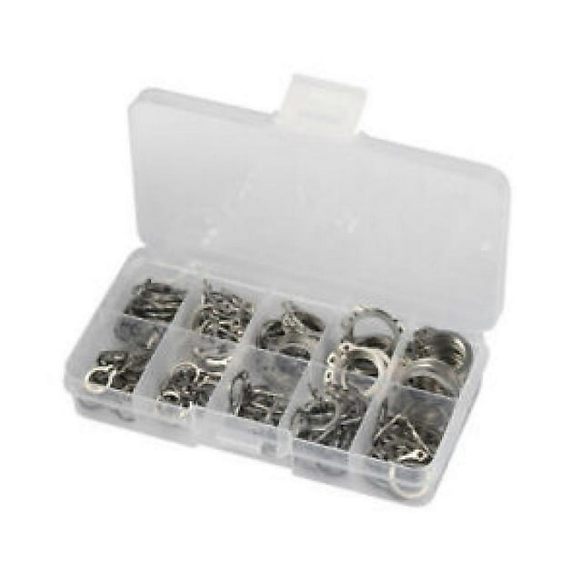 Ensemble de Clips Externes pour Diverses Tailles Disponibles, Kit de Retenue à Enclenchement Matériau Haute Résistance pour Applications Variées