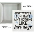 thumbnail image 3 of Zomyto 5x5 IN Lake Cabin Desk Decor, Rustic Wood Shelf Décor, Lake Life Lover Gift, Lake Days, 3 of 5