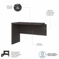 thumbnail image 3 of Pemberly Row 42W Desk Return/Bridge in Charcoal Maple - Engineered Wood, 3 of 6