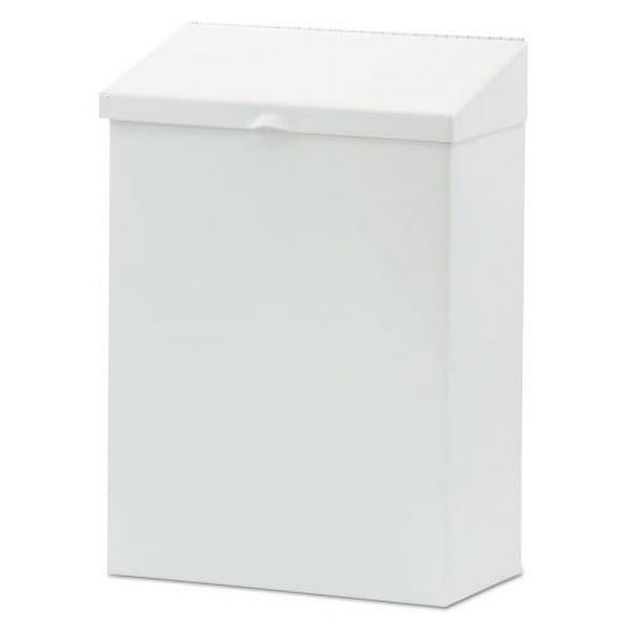 HOSPECO Feminine Hygiene Product Waste Receptacle, Metal, White (ND1W)
