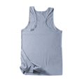thumbnail image 6 of Women Summer Tops Women Sleeveless Summer Casual Tops O Neck Solid Color Casual Shirts Loose Fit Blouse Women's Shirts Sleeveless Tunic Loose Fit Tank Top Dresses for Clothes Woman Denim Grey 2XL, 6 of 7