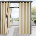 thumbnail image 3 of pdqouc Waterproof Outdoor Pavilion Terrace Curtain Thermal Insulation Shading Curtain Patio Outdoor Curtains with Grommet Top for Garden Balcony, W52 x L54, 1 Panel, 3 of 5