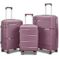 thumbnail image 1 of TRAVLR Elite Ensemble de Bagages Léger Extensible 3 Pcs (20 Pouces24 Pouces28 Pouces) avec Serrure TSA, Chariot en Aluminium et Roues Silencieuses - Rose Foncé, 1 of 9
