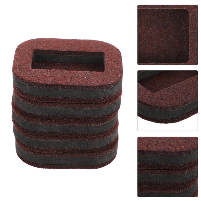 SHOWERORO 5Pcs Refrigerator Movers Sliders Nonskid Round Furniture Gripper Pad Felt Brown