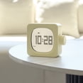 thumbnail image 5 of Reloj despertador silencioso para mesita de noche, reloj despertador cuadrado Simple y luz nocturna para decoración de dormitorio, cumpleaños y Navidad, 5 of 5