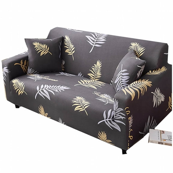 AUQ Settee Covers,High Stretch Fabric Sofa Covers,Adapts to Various Sofa Sizes Sofa Seat Covers,Deep Gray
