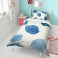 thumbnail image 4 of Blue and Grey Abstract Art Artwork Duvet Cover and Pillowcase Set for Single Bedding, Bedroom Accessories for Kids Teens, 4 of 5