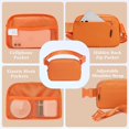 thumbnail image 3 of HAHDAXIA HVJCEZ Sacs Banane pour Femmes Hommes, Sac de Taille Mode Mini Bandoulière Ajustable pour Course, Randonnée et Voyage, Orange, 8 Pouces X 5 Pouces X 2 Pouces, 3 of 6