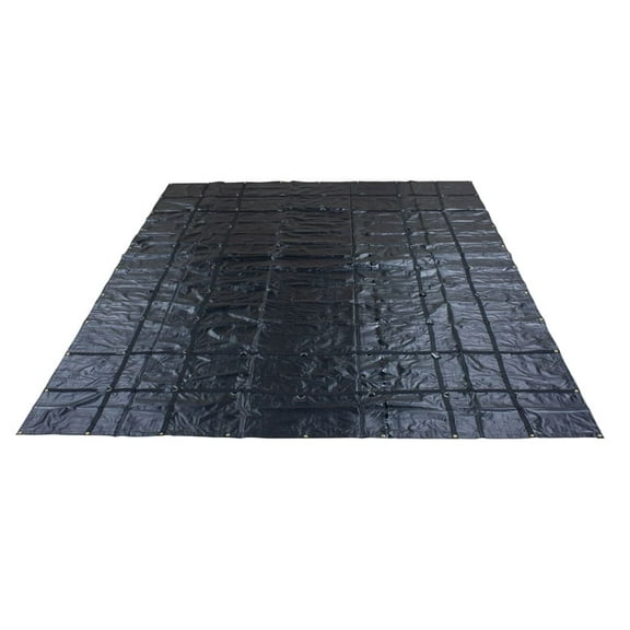 16' x 20' Flatbed Truck Tarps Heavy Duty 18oz Steel Tarp - Black