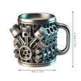 thumbnail image 5 of V6 V8 Engines Stainless Steel Cup, V6 & V8 Engine Coffee Mug, Creative Car Engine Coffee Cup with Insulated Handle, 2025 Novelty Automobile Engine Coffee Mug, for Car Lovers Gift Fathers Day Gifts, 5 of 7