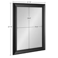 thumbnail image 6 of Kate and Laurel Scoop Framed Wall Mirror, 22 x 28, Black, Traditional Dark Accent Mirror for Home Decor, 6 of 8