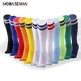 thumbnail image 2 of Calcetines de fútbol antideslizantes de tubo largo por encima de la rodilla, medias de fútbol a rayas, medias de compresión para deportes al aire libre y gimnasio, novedad de 2021 en unisex, 2 of 2