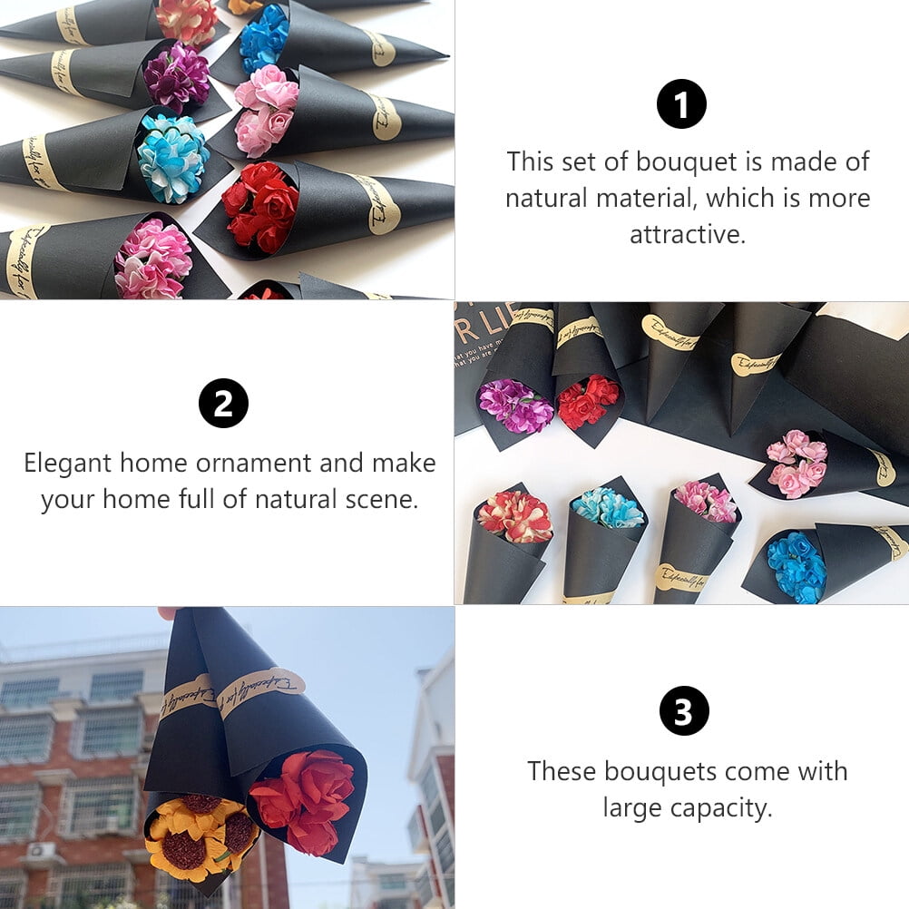 3 PCS Mini Bouquet Boxes Decorations Gift Wedding