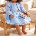 thumbnail image 5 of 18 Inch Doll Clothes Set, Knit Cardigan & Tulle Dress with 3D Butterfly, Winter Princess Outfit for Dolls, 5 of 6