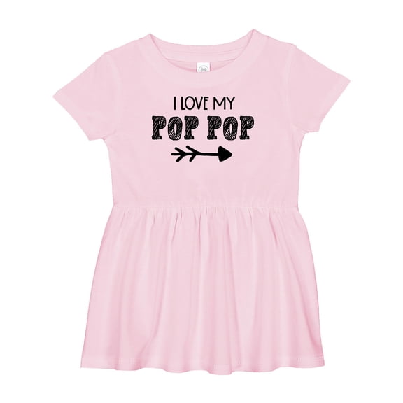 Inktastic I Love My Pop Pop with Arrow Girls Baby Dress