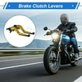 thumbnail image 2 of Palancas de freno y embrague cortas y largas para Yamaha YZF R1 2002-2003, palanca de freno ajustable de motocicleta, aleación de aluminio, mango tono dorado con extremo negro, 2 of 6