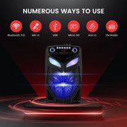 Pyle Portable Bluetooth Karaoke Speaker, Black