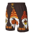 thumbnail image 6 of Uemuo Fall Gnomes Pattern Men's Swim Trunks Hawaiian Beach Bathing Suit Swimsuits Beach Quick-Dry Shorts with Pockets-Large, 6 of 9