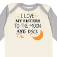 thumbnail image 4 of Inktastic I Love My Sisters to the Moon and Back Boys or Girls Long Sleeve Baby Bodysuit, 4 of 5