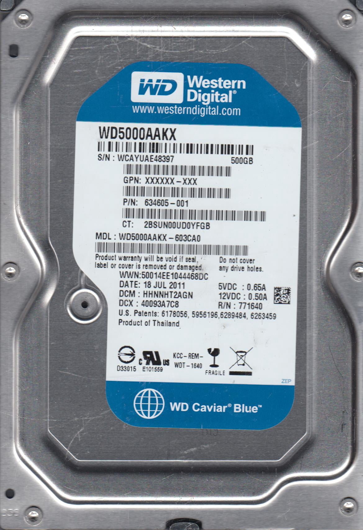 WD Purple 3TB Surveillance Hard Disk Drive - 5400 RPM Class SATA