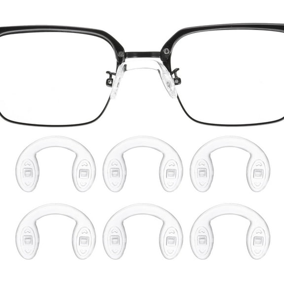 Uxcell 6 Pairs Eyeglass Nose Pads 5mm U Shaped Glass Nose Grip Clear