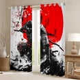 thumbnail image 2 of Castle Fairy Oriental Samurai Curtains Pack of 2 (42x84 Each),Sakura Curtains Blackout, 2 of 6