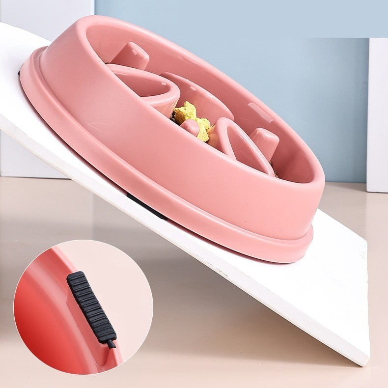 Slow Feeder Pet Bowl, Anti-Choking Dog Bowl, Non-Slip Anti-Spill Cat Slow Eating Bowl
