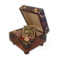 thumbnail image 4 of Handcrafted Solid Wood Carved and Painted Floral Secret Puzzle Box QGM16130, 4 of 5