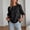 Black, variant on Women's Casual Floral Jacquard Chiffon Blouse – Puff Sleeve Round Neck Top Elegant Summer Vacation & Daily Wear White,XXL