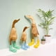 thumbnail image 5 of Resin Duck Statue Garden Sculpture Cute Cartoon Ducks Wearing Spotted Wellies Boot Good Luck Figurine Blue-L, 5 of 5
