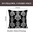thumbnail image 2 of LALILO Throw Pillow Covers Antique Damask Black And White Floral Cushion Cover 18" x 18", 2 Pack, 2 of 6