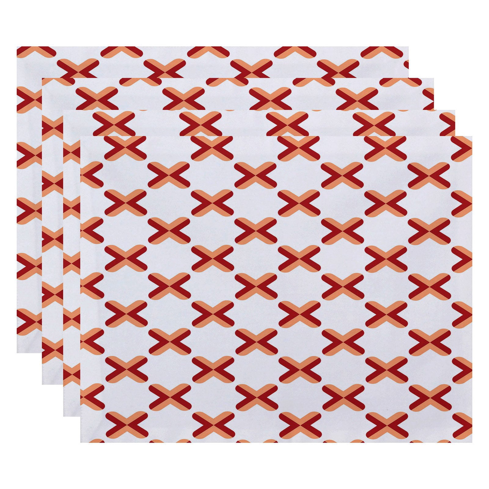Simply Daisy 18" x 14" Criss Cross Geometric Print Placemat (Set of 4)