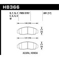 thumbnail image 2 of Hawk Performance Brake Pad HB366F.681 HPS Series; Ferro-Carbon; 0.681 Thickness; Set Of 4, 2 of 2