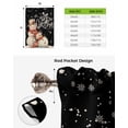 thumbnail image 6 of Black Christmas Snowman Tie Up Curtains for Window, Vintage Xmas Snowflake Thermal Insulted Balloon Shade Adjustable Rod Pocket Curtains Valance Panels for Kitchen Bathroom Café 52 x 45, 6 of 7
