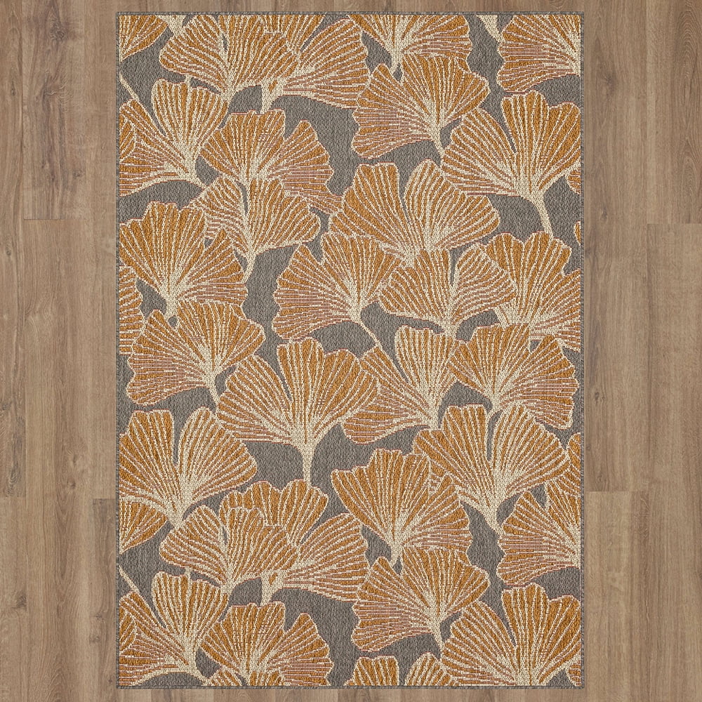 Mohawk Home Jade Butterfly Outdoor Area Rug, Rust, 10' x 13'