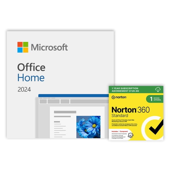Office Home 2024 + Norton 360 Standard 1-Device 1-Year [Digital Download]