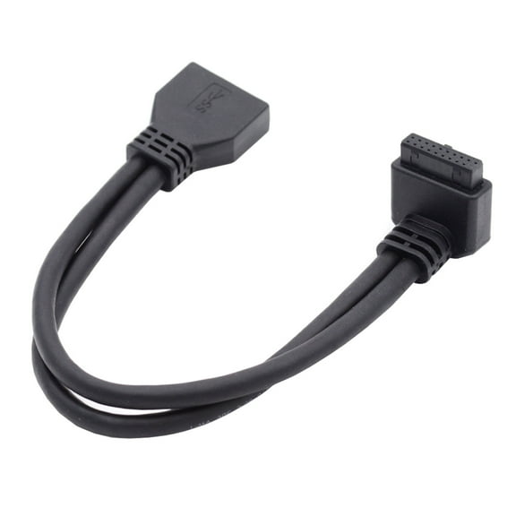 CY Up Angled USB 3.0 20Pin 19Pin Male to Female Extension 5Gbps Cable 90 Degree for Motherboard Mainboard