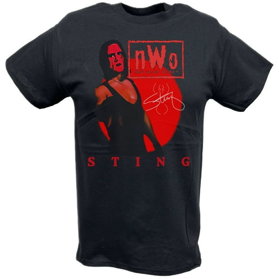 Sting Red nWo Painted Face Black T-shirt