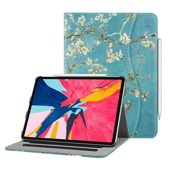 Fintie iPad Pro 11" 2018 Multiple Viewing Angle Folio Case Cover with Document Pocket/ Apple Pencil Holder, Blossom