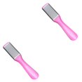 thumbnail image 1 of Vogacara Lima para pies, eliminación de piel muerta, mango de plástico, raspador, salón portátil profesional, lavable, agrietado, pedicura, manicura, Rosado 2piezas Vogacara CBP030348, 1 of 6