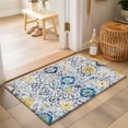 thumbnail image 2 of Entryway Rug 2'x3', Vintage Ethnic Kitchen Runner Rugs Non-Slip Carpet Mats, Morocco Boho Farmhouse Abstract Texture Bedside Rugs Runners Washable Floor Carpet for Bathroom Laundry Room, 2 of 8