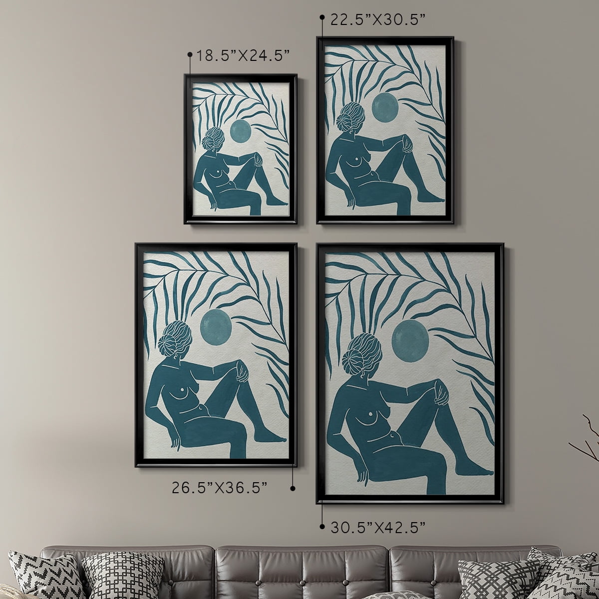Moon Gazer I Premium Framed Print, in Gold, Black, or Silver - Ready to Hang