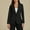 Black, variant on Women's Long Sleeve formal Notch Lapel Button Down Blazer Pockets Jacket
