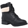 thumbnail image 3 of GLOBALWIN Women's lace Up Boots for Women with Low Heel 8M Black, 3 of 7