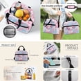 thumbnail image 6 of Yuyamidu Cute Pink Axolotl Backpack with Lunch Box for School Girls 10-12 Middle School Book Bag with Lunch Bag Pencil Case Bookmarks 5 in 1 Cherry Blossom School Bag Set for Kids Girls 3rd Grade, 6 of 8