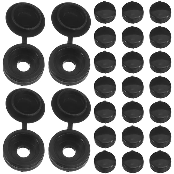 400 PCS Tip Screw Decorative Cap 1.35X1.35X0.60CM Black