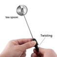 thumbnail image 3 of Tetera original, bola giratoria de acero inoxidable, mango ergonómico (negro) ER, 3 of 5