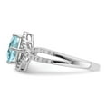 thumbnail image 3 of Primal Silver Sterling Silver Rhodium Diamond and Light Swiss Blue Topaz Ring, 3 of 5
