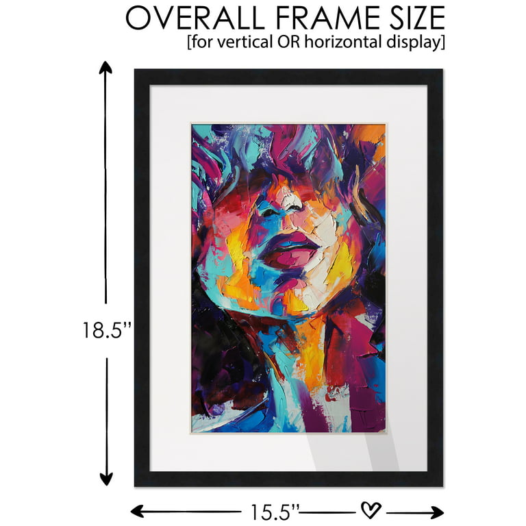 12x12 Frame Black Picture Frame Modern Photo Frame UV Acrylic, Acid Free no  Mat